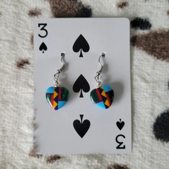 Navajo Multi Stone Necklace and Earrings Set - Picture 5 of 10